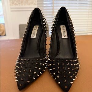 Steve Madden Black Spiked Heels